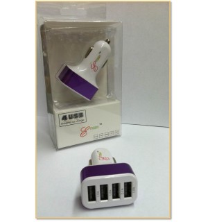 Emaan- 4-in-1 USB Car Adapter - PURPLE